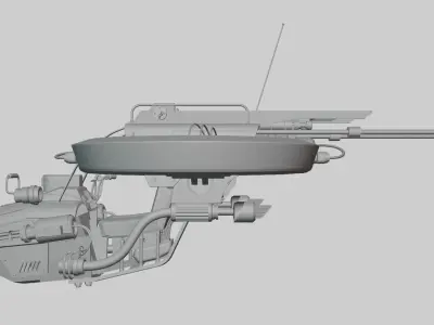 Drone robot with two wings Free 3D model