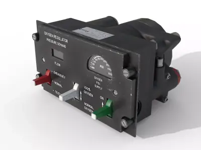 Oxygen Supply Control Panel 3D model