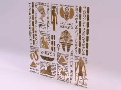 Egyptian Symbols - 044 Low-poly 3D model