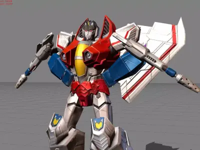 Aldous Starscream Transformer Skin Low-poly 3D model