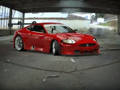 Jaguar XKR GT2 Free low-poly 3D model