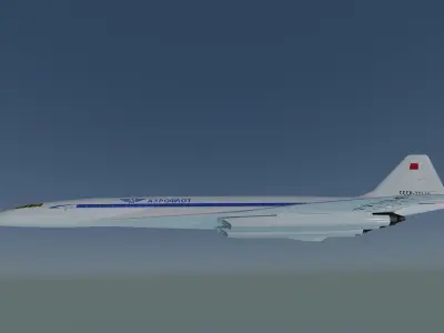 Tupolev TU 144 3D model