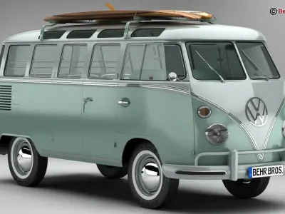 Volkswagen T1 Samba 1963 Accessories 3D model