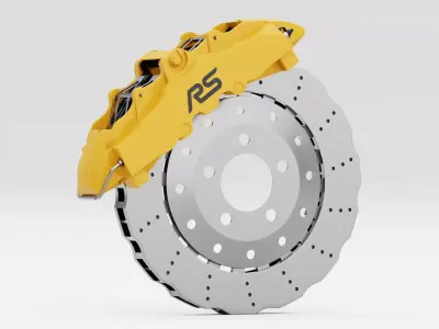 RS Brake Caliper and Brake Disc 3D model