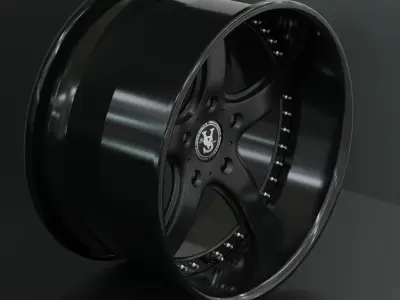 Veilside PL VII Wheels Free 3D model