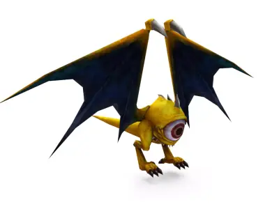 Bat 3D Model Rigged Low-poly 3D model