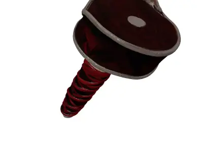 Detailed Fantasy War Axe 3D model