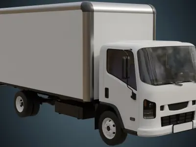 Box Truck 1 Basic Low-poly 3D model