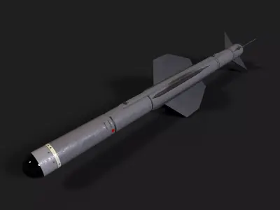 redtop air to air missile Low-poly 3D model