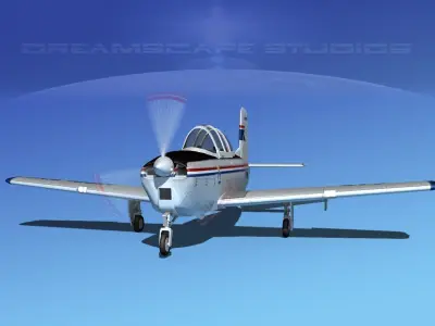 Beechcraft T-34 Mentor V29 CAP Minn 3D model