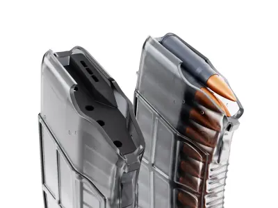 US Palm Clear Polymer AK Magazine 7 62x39mm Low-poly 3D model