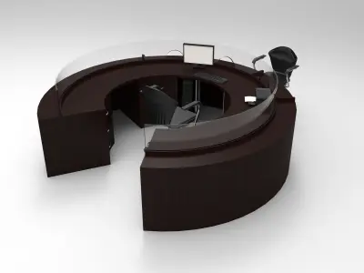 pc table 7  it is specially designed for bank or post office  Free 3D model