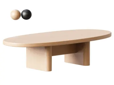 Wooden Coffee Table Fishes Series 18 by Joel Escalona 3D model