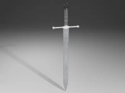 Medieval sword 3D model 14