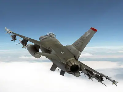 F 16 Falcon in 3ds and obj format 3D model