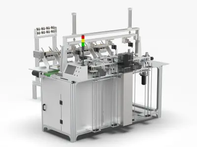 Automatic Wet Tissue Paper Packaging Laminating Machine 3D model