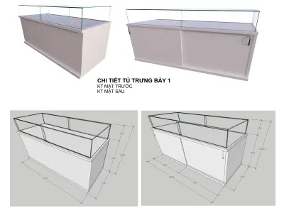 Glass Display Cabinet 3D model Free 3D print model