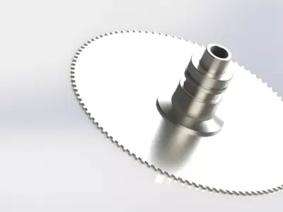 Tekna 5Axis 350 diameter saw blade Free 3D model