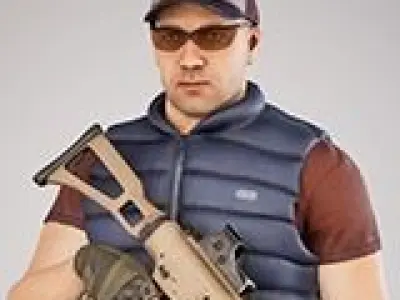 Casual Soldier 23 Low-poly 3D model