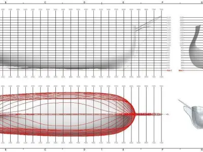 Sail Vessel Le Montebello - 1850 3D model
