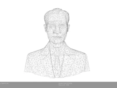 Low Poly Bronze Statue Ataturk Low-poly 3D model