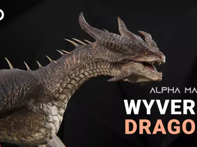Dragon Wyvern Alpha Low-poly 3D model