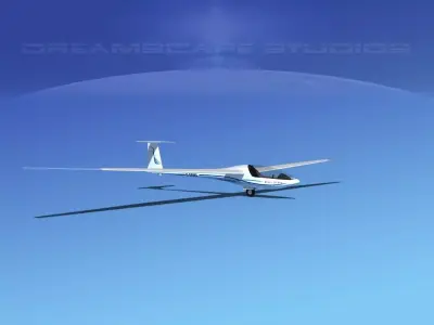 Glaser Dirks DG-200 15-metre Sailplane V05 3D model