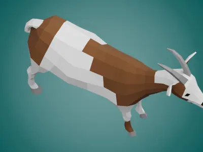 Stylized GOAT Low-poly 3D model