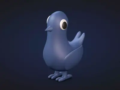 Bird - Toy Low-poly 3D model