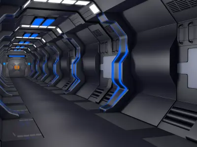 Sci Fi Corridor Tunnel  3D model purchase