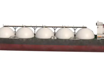LNG Tanker Cargo Gas Carrier ship 3D model