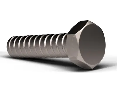 Hex Bolt Low-poly 3D model