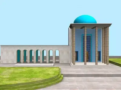 Saadi tomb Low-poly 3D model
