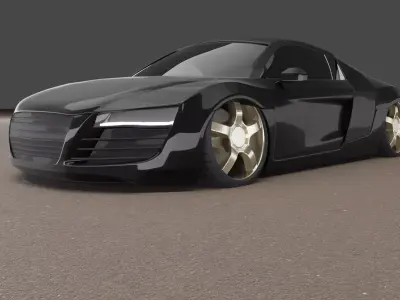 Audi R8 from 2008 model year Free 3D model