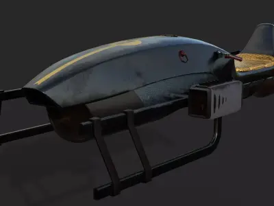 Space Bike Low-poly 3D model
