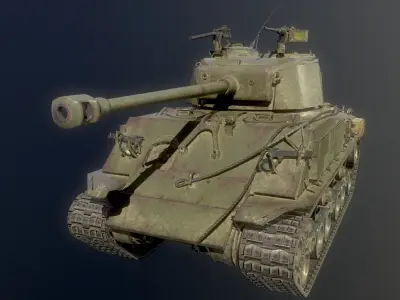 America M4 Sherman Medium Tank USA 3D model