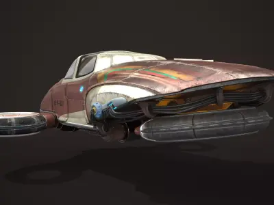 Sci-Fi Flying Machine 3D model