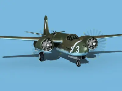 Douglas A-20G Havoc V05 3D model