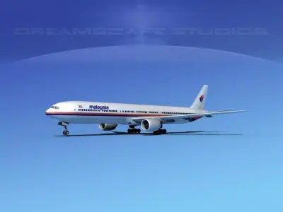 Boeing 777-300 Malaysia 3D model