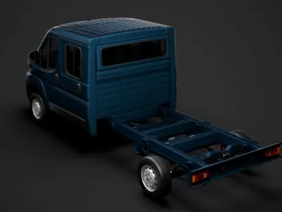 Fiat Ducato Chassis Truck Crew Cab 4035WB 2014 3D model