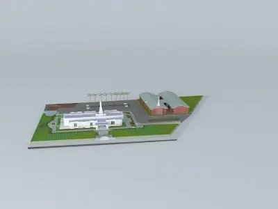 LDS.Temple Veracruz, Mexico.Templo Mormon 93 rd. operating te... Free 3D model