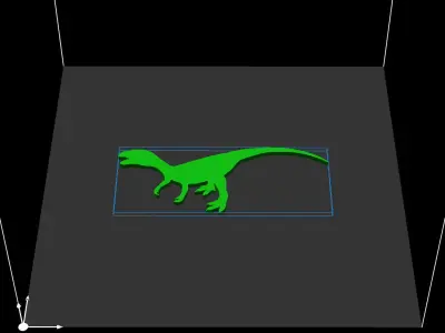 Dinosaur silhouette 3D print model