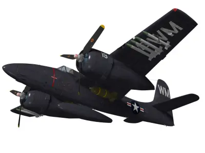 Grumman F7F Tigercat 3D model