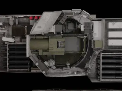 Tank Leopard 2a6 With Interior 3D model 3D model