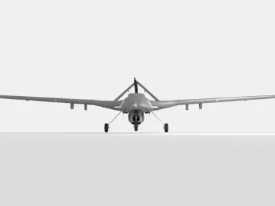 Bayraktar TB-2 UAV Ukrainian 3D model