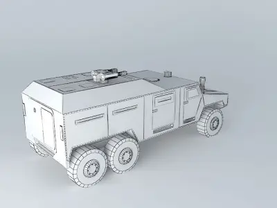 The commander voevaya mobile machine Free 3D model