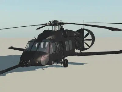 Piasecki X-49 Speedhawk Low-poly 3D model
