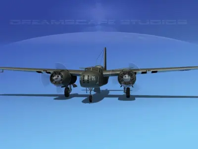 Douglas A-26B Invader V05 3D model