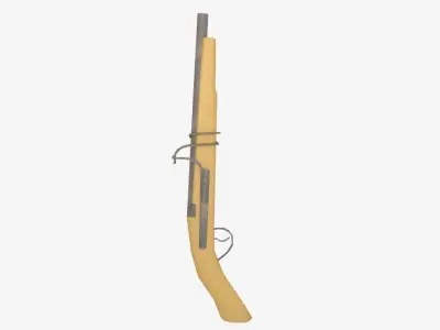 Wick shotgun rifle Free low-poly 3D model