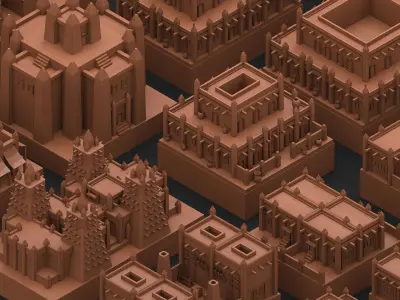 Vernacular Buildings pack Low-poly 3D model